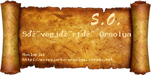 Sövegjártó Orsolya névjegykártya